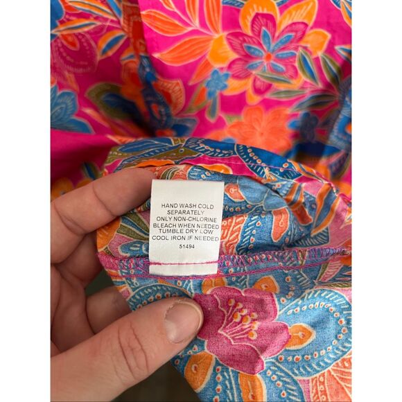 Sugarlips Women's Size XS Lorie Floral Baretta Short Sleeve Blouse - Picture 7 of 8